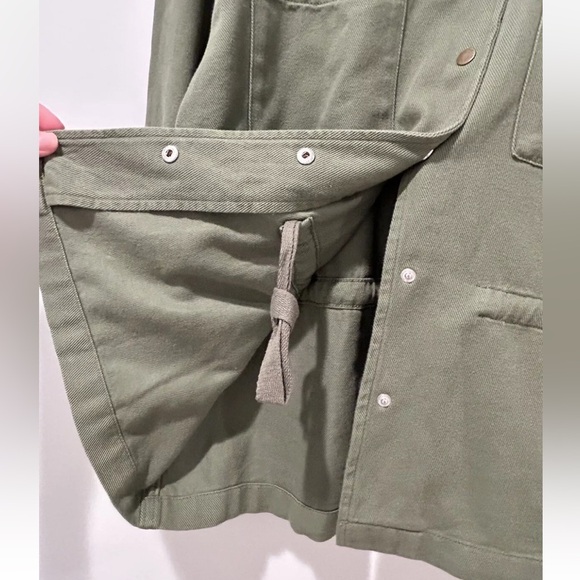 NWT Lucky Brand Cotton Olive Green Cinched Utility Jacket Women’s Size M - Picture 10 of 16